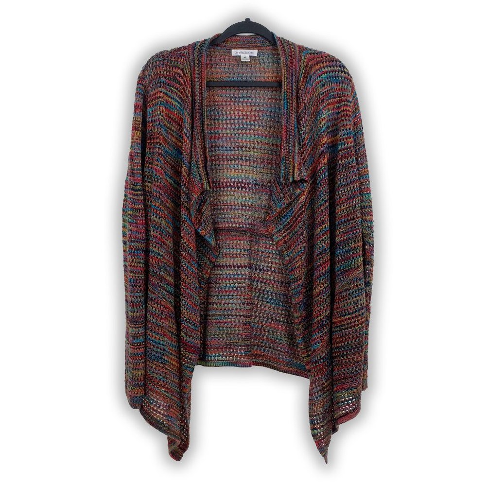 JohnPaulRichard Open Front Crochet Cardigan Sweater XL